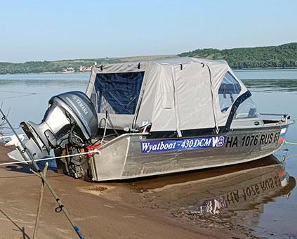 Ходовой тент Комфорт на лодку Wyatboat 430 DCM 2021 г.в.